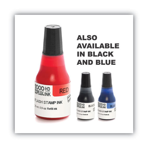 Image of COSCO 2000PLUS® Pre-Ink High Definition Refill Ink, Red, 0.9 oz Bottle, Red