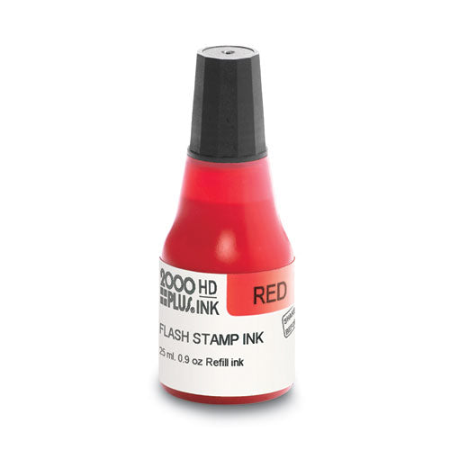 Image of COSCO 2000PLUS® Pre-Ink High Definition Refill Ink, Red, 0.9 oz Bottle, Red