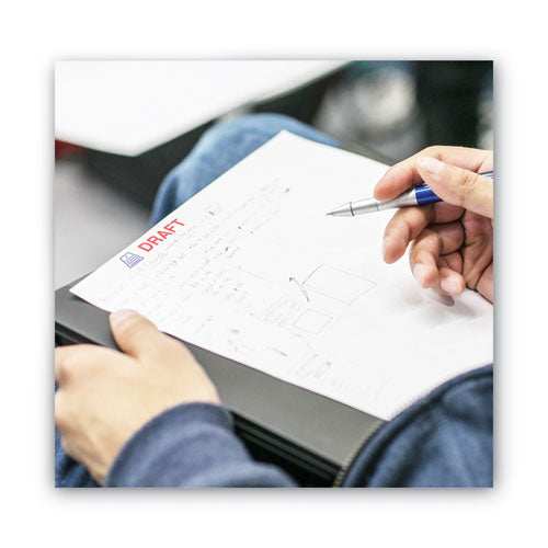 Image of ACCUSTAMP2® Pre-Inked Shutter Stamp, Red/Blue, DRAFT, 1.63 x 0.5