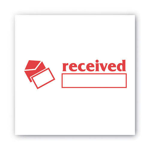 Image of ACCUSTAMP2® Pre-Inked Shutter Stamp, Red, RECEIVED, 1.63 x 0.5