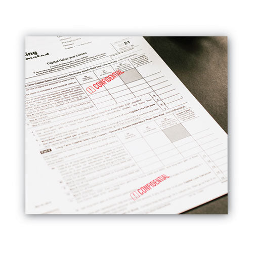 Image of ACCUSTAMP2® Pre-Inked Shutter Stamp, Red, CONFIDENTIAL, 1.63 x 0.5