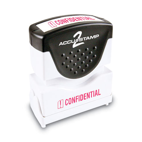 Image of ACCUSTAMP2® Pre-Inked Shutter Stamp, Red, CONFIDENTIAL, 1.63 x 0.5