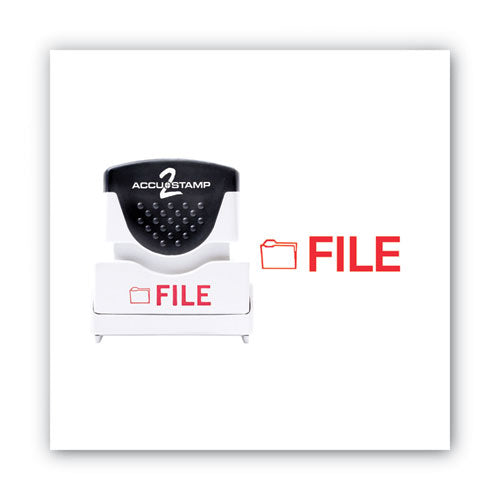 Image of ACCUSTAMP2® Pre-Inked Shutter Stamp, Red, FILE,.63 x 0.5