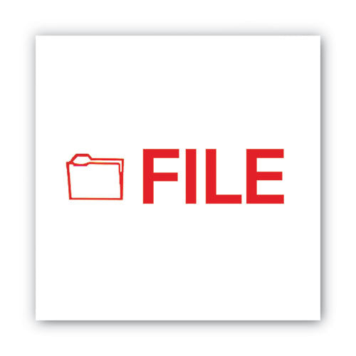 Image of ACCUSTAMP2® Pre-Inked Shutter Stamp, Red, FILE,.63 x 0.5