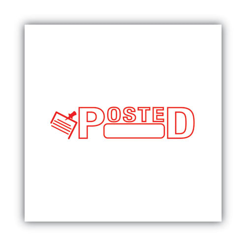 Image of ACCUSTAMP2® Pre-Inked Shutter Stamp, Red, POSTED, 1.63 x 0.5