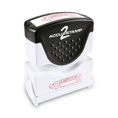 Image of ACCUSTAMP2® Pre-Inked Shutter Stamp, Red, POSTED, 1.63 x 0.5