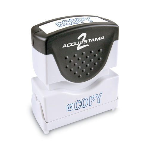 Image of ACCUSTAMP2® Pre-Inked Shutter Stamp, Blue, COPY, 1.63 x 0.5
