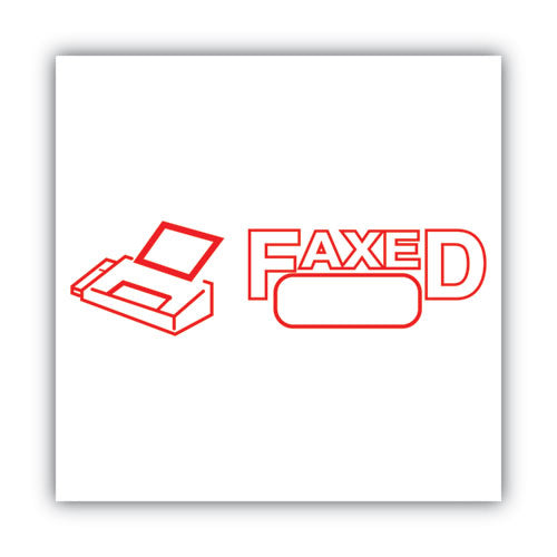 Image of ACCUSTAMP2® Pre-Inked Shutter Stamp, Red, FAXED, 1.63 x 0.5
