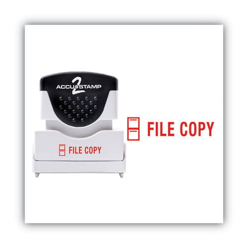 Image of ACCUSTAMP2® Pre-Inked Shutter Stamp, Red, FILE COPY, 1.63 x 0.5