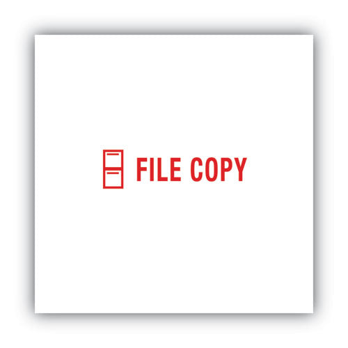 Image of ACCUSTAMP2® Pre-Inked Shutter Stamp, Red, FILE COPY, 1.63 x 0.5