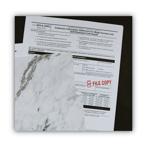 Image of ACCUSTAMP2® Pre-Inked Shutter Stamp, Red, FILE COPY, 1.63 x 0.5