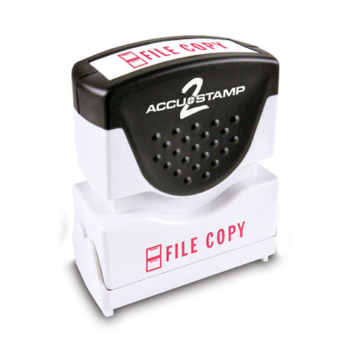Image of ACCUSTAMP2® Pre-Inked Shutter Stamp, Red, FILE COPY, 1.63 x 0.5