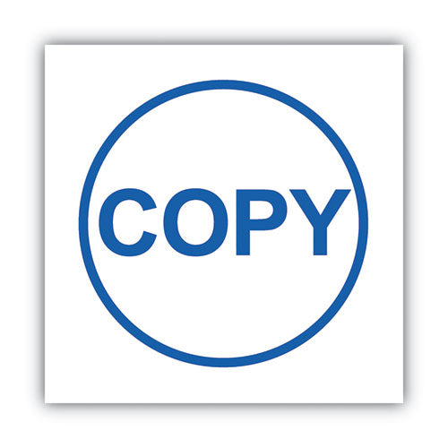 Image of ACCUSTAMP® Pre-Inked Round Stamp, COPY, 0.63" dia, Blue