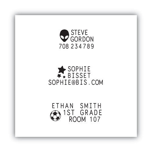 Image of COSCO MINE Textile Stamp, 1.5" x 1.5", Black