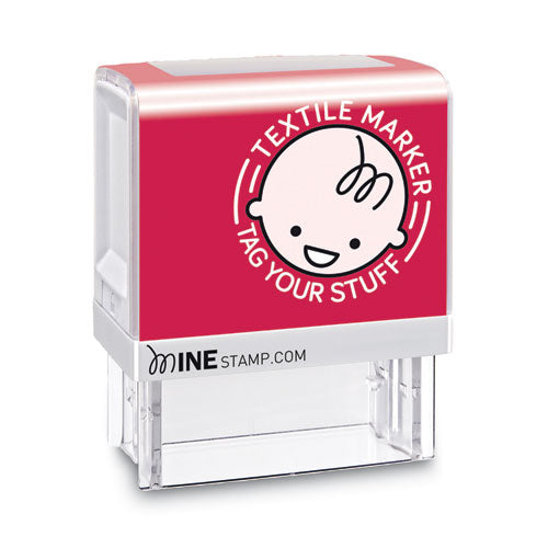Image of COSCO MINE Textile Stamp, 1.5" x 1.5", Black