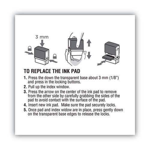 Image of COSCO 2000PLUS® Replacement Ink Pad for 2000PLUS 1SI20PGL, 1.63" x 0.25", Black