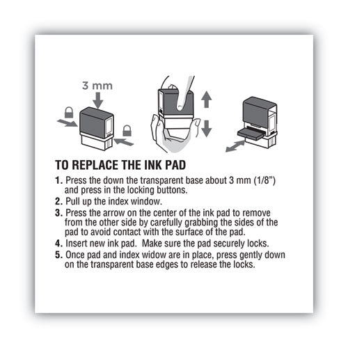 Image of COSCO 2000PLUS® Replacement Ink Pad for 2000PLUS 1SI30PGL, 1.94" x 0.25", Black