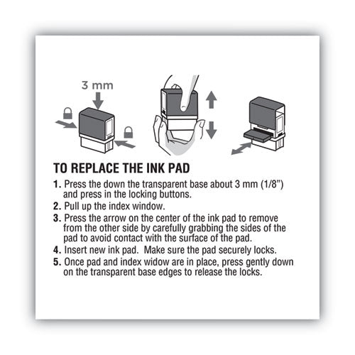 Image of COSCO 2000PLUS® Replacement Ink Pad for 2000PLUS 1SI30PGL, 1.94" x 0.25", Red