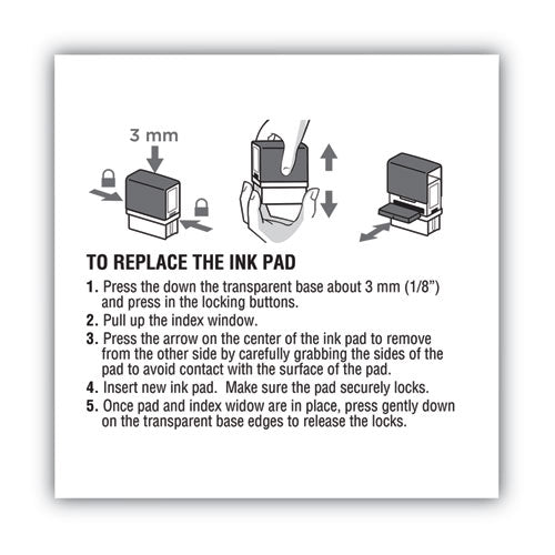 Image of COSCO 2000PLUS® Replacement Ink Pad for 2000PLUS 1SI40PGL and 1SI40P, 2.38" x 0.25", Black