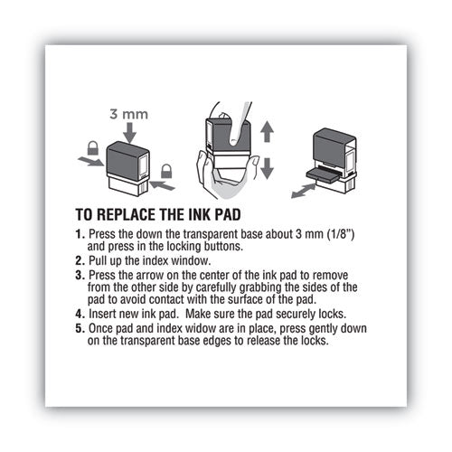 Image of COSCO 2000PLUS® Replacement Ink Pad for 2000PLUS 1SI40PGL and 1SI40P, 2.38" x 0.25", Blue