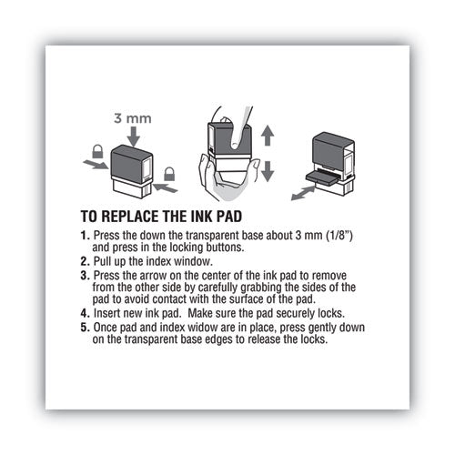 Image of COSCO 2000PLUS® Replacement Ink Pad for 2000PLUS 1SI40PGL and 1SI40P, 2.38" x 0.25", Red