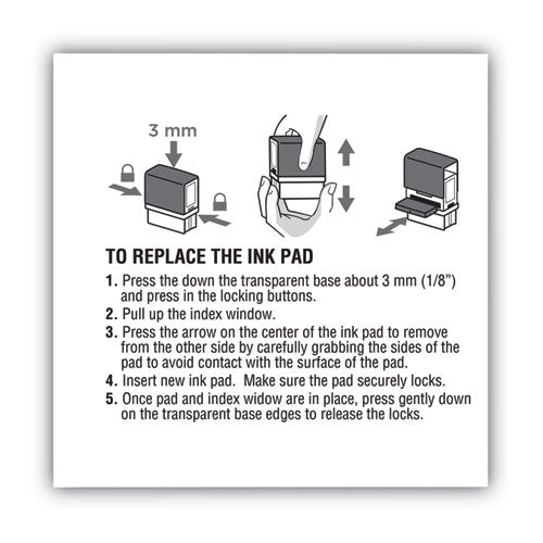 Image of COSCO 2000PLUS® Replacement Ink Pad for 2000PLUS 1SI60P, 3.13" x 0.25", Blue