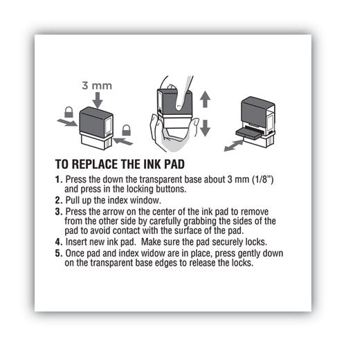 Image of COSCO 2000PLUS® Replacement Ink Pad for 2000PLUS 1SI60P, 3.13" x 0.25", Black