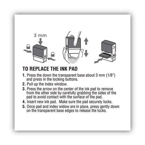 Image of COSCO 2000PLUS® Replacement Ink Pad for 2000PLUS 1SI60P, 3.13" x 0.25", Red