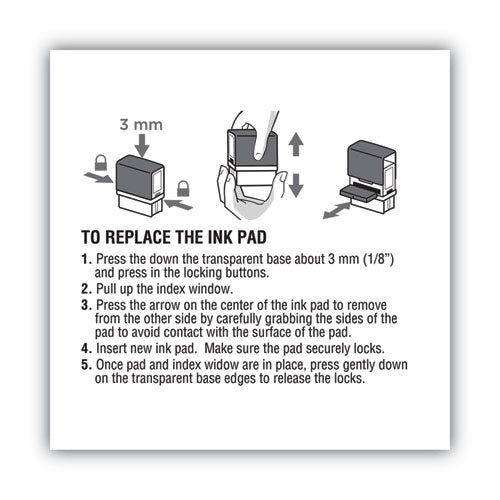 Image of COSCO 2000PLUS® Replacement Ink Pad for 2000PLUS 1SI50P, 2.81" x 0.25", Black