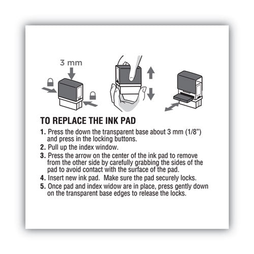 Image of COSCO 2000PLUS® Replacement Ink Pad for 2000PLUS 1SI50P, 2.81" x 0.25", Red
