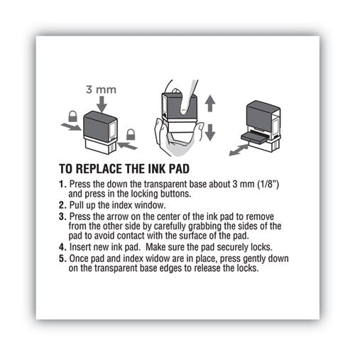 Image of COSCO 2000PLUS® Replacement Ink Pad for 2000PLUS 1SI15P, 3" x 0.25", Black