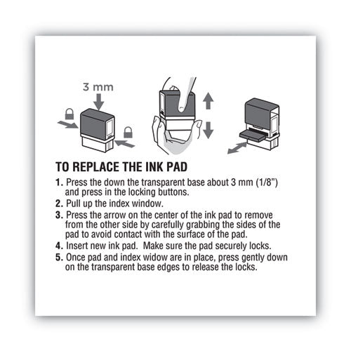 Image of COSCO 2000PLUS® Replacement Ink Pad for 2000PLUS 1SI15P, 3" x 0.25", Red