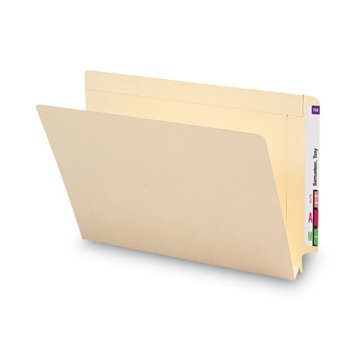 Image of Smead Heavyweight Manila End Tab Expansion Folders, Straight Tabs, Legal Size, 1.5" Expansion, Manila, 50/Box