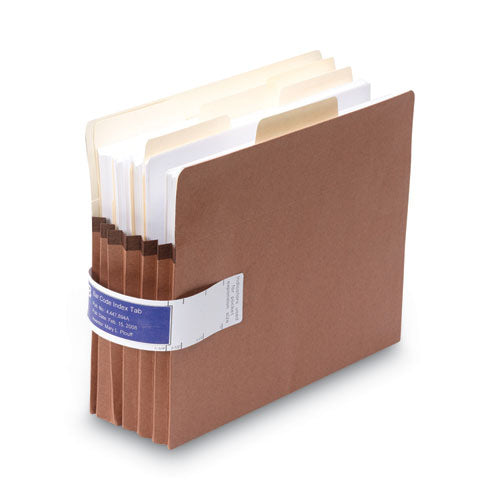Image of Smead Viewables Pocket Label Pulls, 1.63 X 10.13, White, 5/sheet, 9 Sheets/pack