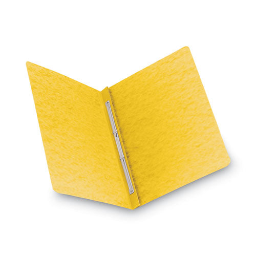 Image of Smead Prong Fastener Premium Pressboard Report Cover, Two-Piece Prong Fastener, 3" Capacity, 8.5 x 11, Yellow/Yellow