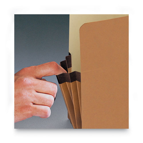 Image of Smead Redrope Drop Front File Pockets, 1.75" Expansion, Letter Size, Redrope, 50/box