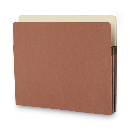 Image of Smead Redrope Drop Front File Pockets, 1.75" Expansion, Letter Size, Redrope, 50/box