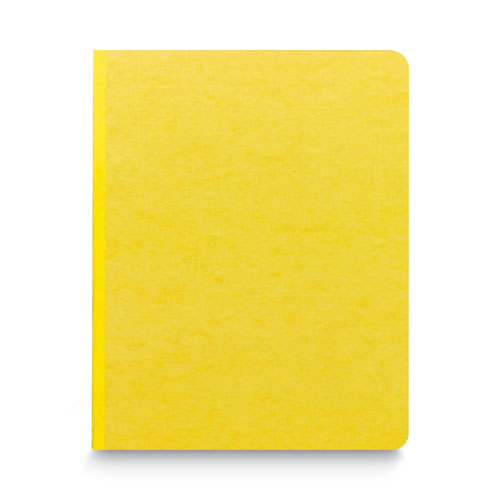 Image of Smead Prong Fastener Premium Pressboard Report Cover, Two-Piece Prong Fastener, 3" Capacity, 8.5 x 11, Yellow/Yellow