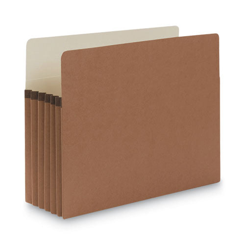 Image of Smead Redrope Drop Front File Pockets, 5.25" Expansion, Letter Size, Redrope, 10/box