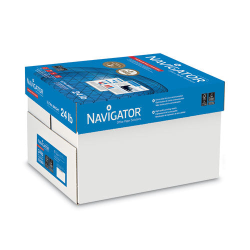 Image of Navigator® Premium Multipurpose Copy Paper, 97 Bright, 24 lb Bond Weight, 8.5 x 11, White, 500 Sheets/Ream, 10 Reams/Carton
