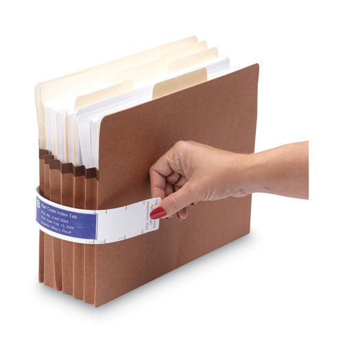 Image of Smead Viewables Pocket Label Pulls, 1.63 X 10.13, White, 5/sheet, 9 Sheets/pack