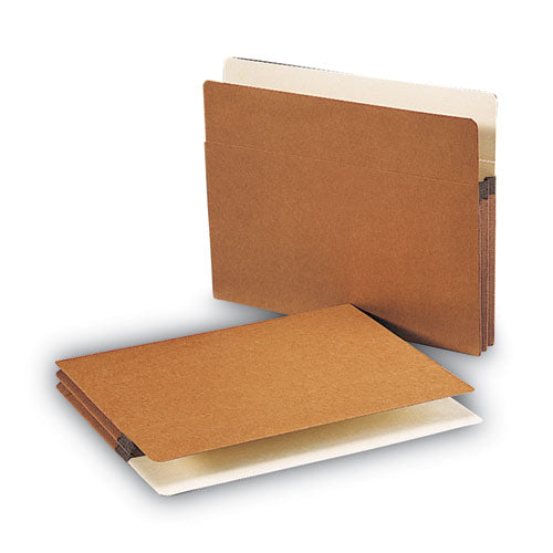 Image of Smead Redrope Drop Front File Pockets, 1.75" Expansion, Letter Size, Redrope, 25/box