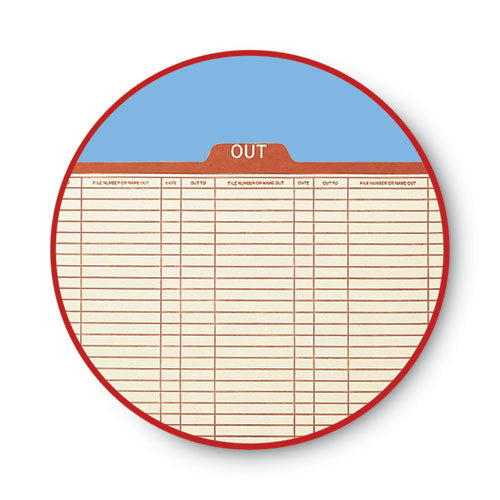 Image of Smead Manila Out Guides, Printed Form Style, 1/5-Cut Top Tab, Out, 8.5 X 11, Manila, 100/box