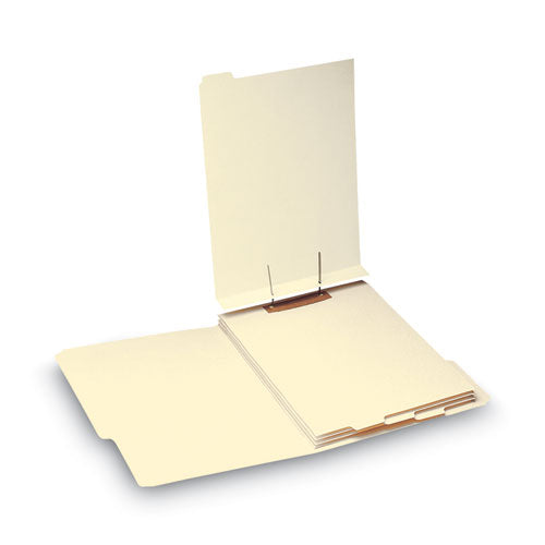 Image of Smead Stackable Folder Dividers with Fasteners, 1/5-Cut Bottom Tab, 1 Fastener, Letter Size, Manila, 4 Dividers/Set, 50 Sets