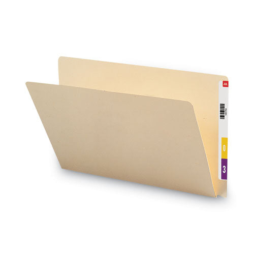 Image of Smead Extended End Tab Manila Folders, Straight Tabs, Legal Size, 0.75" Expansion, Manila, 100/Box