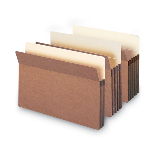 Image of Smead Redrope Drop Front File Pockets, 1.75" Expansion, Legal Size, Redrope, 25/box