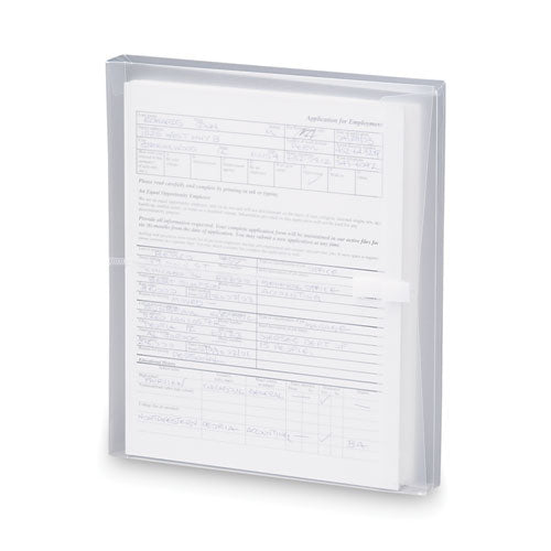 Image of Smead Poly Side-Load Envelopes, Fold-Over Closure, 9.75 x 11.63, Clear, 5/Pack