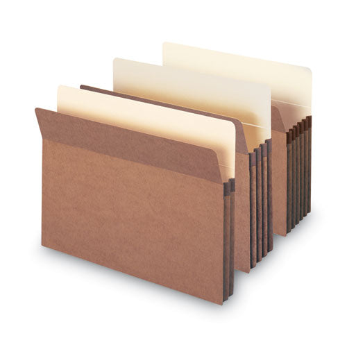 Image of Smead Redrope Drop Front File Pockets, 3.5" Expansion, Letter Size, Redrope, 50/box