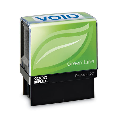 Image of COSCO 2000PLUS® Green Line Message Stamp, Void, 1.5 x 0.56, Blue