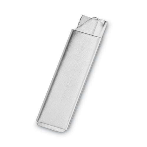 Image of COSCO Jiffi-Cutter Compact Utility Knife with Retractable Blade, 3" Metal Handle, Chrome, 12/Box